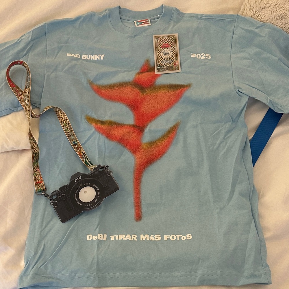 DTMF Bad Bunny Graphic T-Shirt with Camera from 8/3 Concert